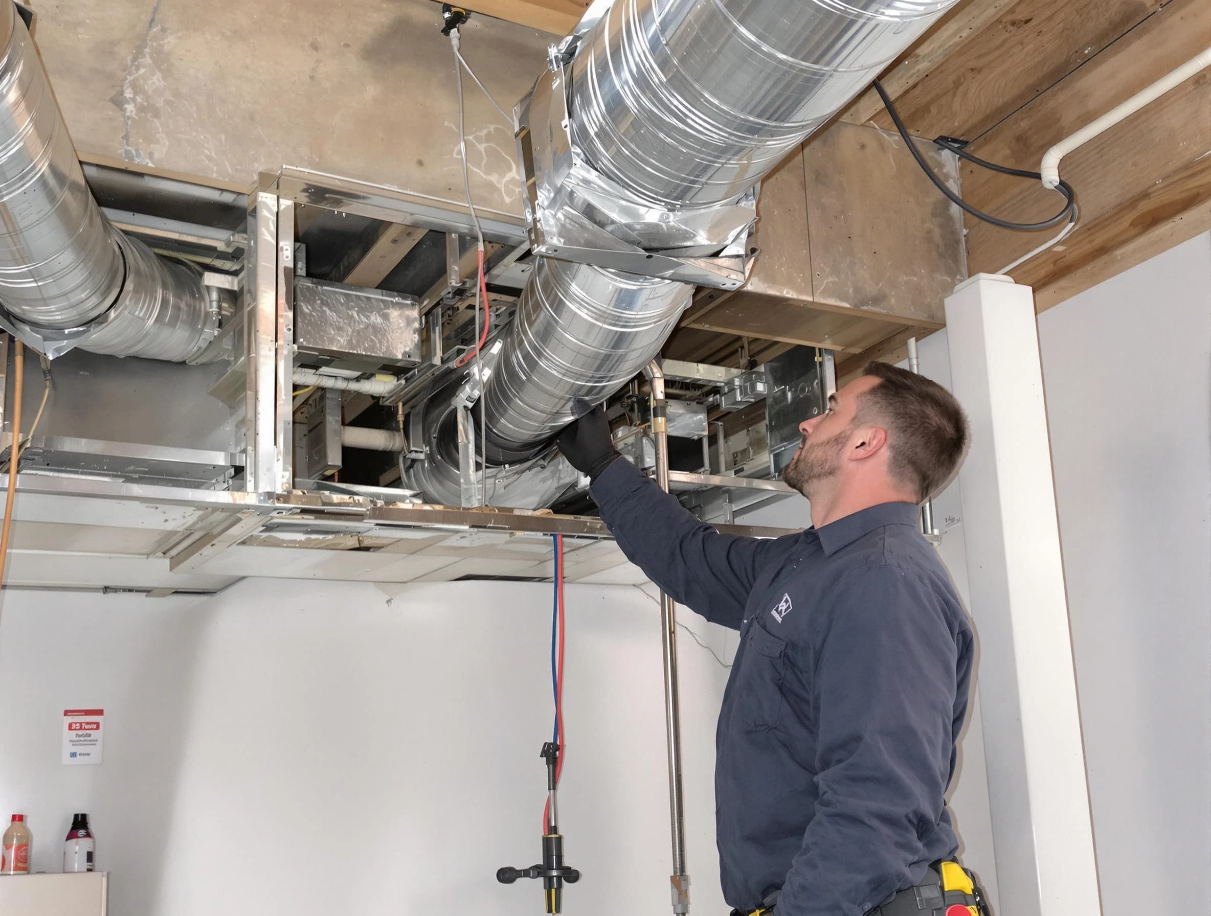 Paradise Valley Air Duct Cleaning technician performing professional air duct repair using specialized tools in Paradise Valley