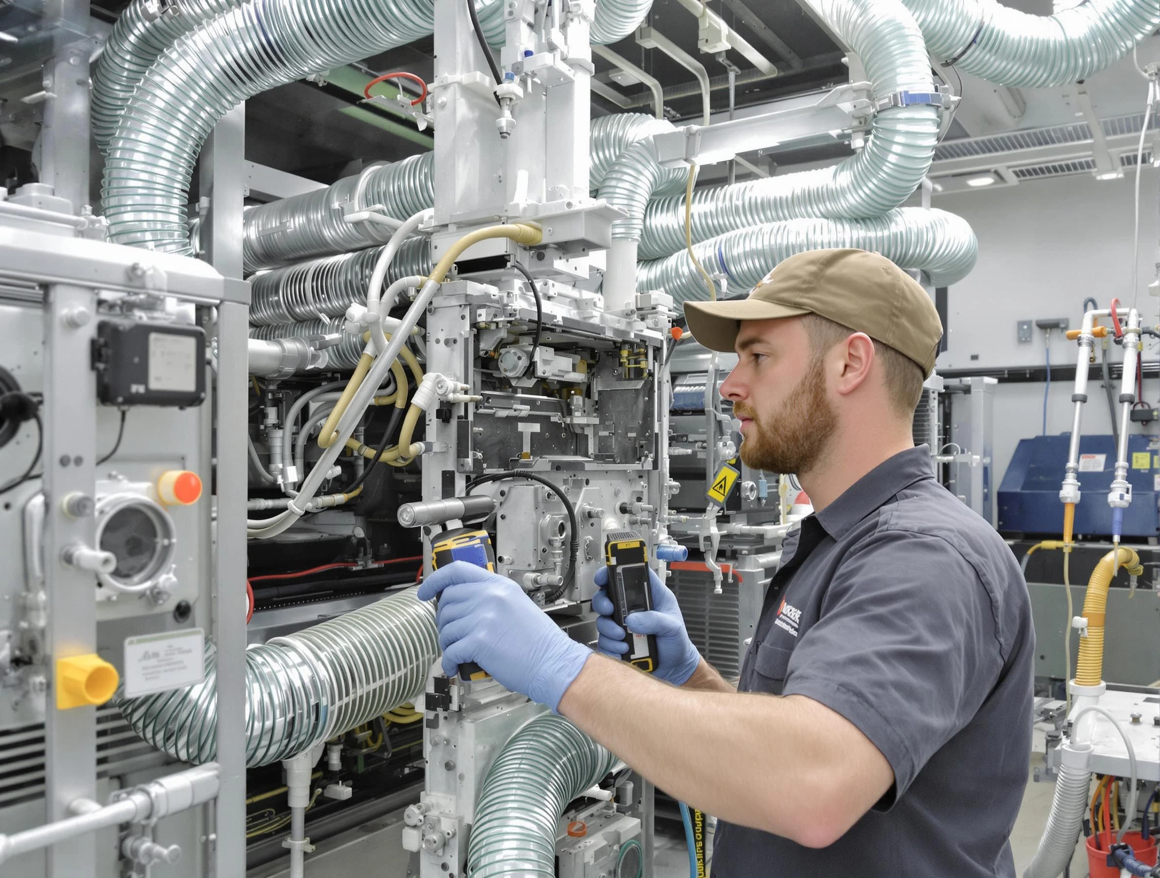 Paradise Valley Air Duct Cleaning technician performing precision commercial coil cleaning at a business facility in Paradise Valley