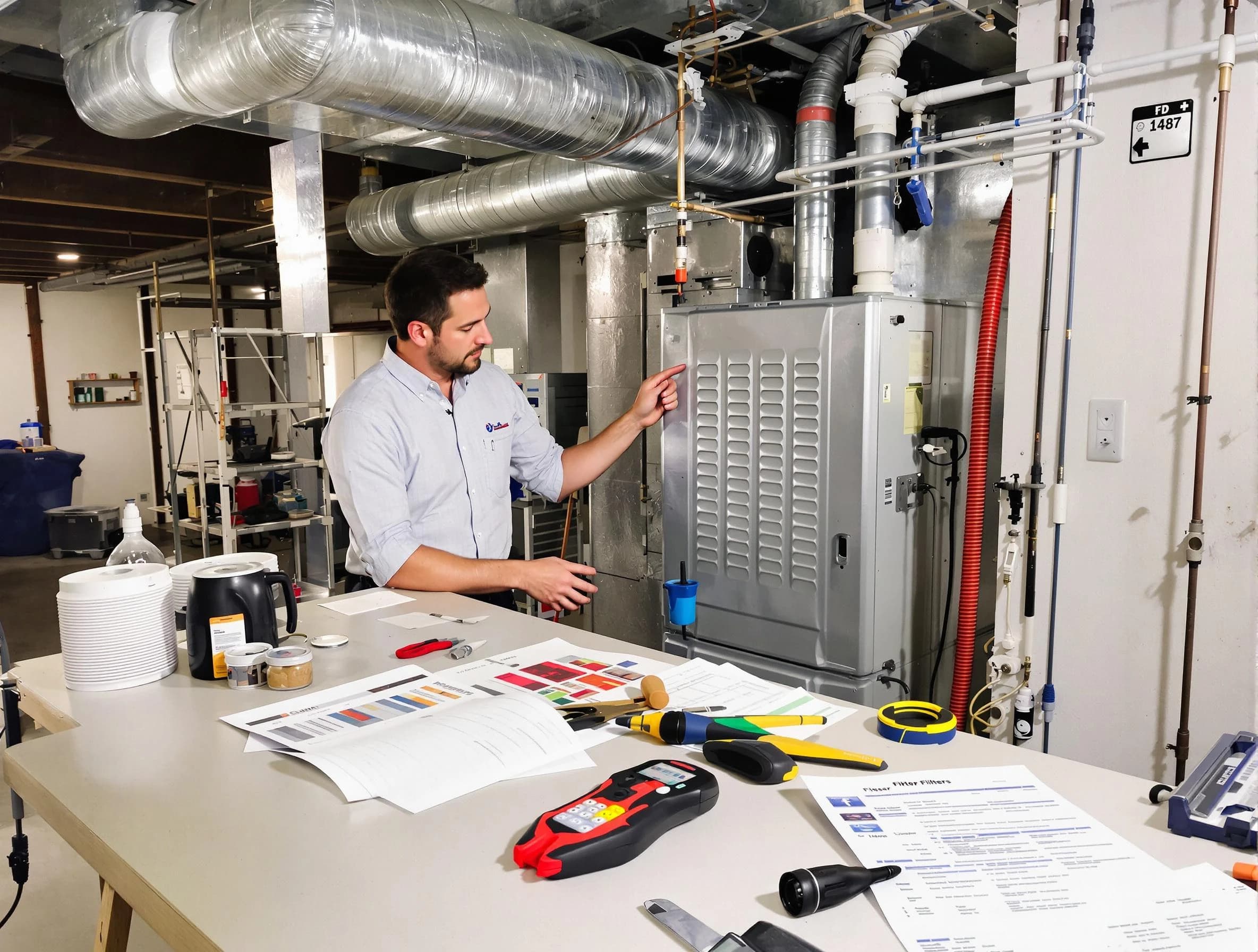 Paradise Valley Air Duct Cleaning inspector conducting detailed filter system evaluation using professional diagnostic tools in Paradise Valley