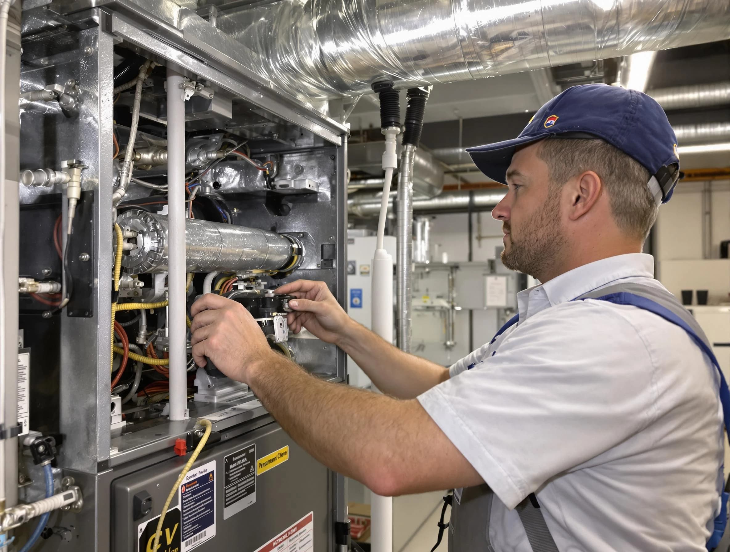 Paradise Valley Air Duct Cleaning specialist performing thorough furnace duct cleaning to improve heating efficiency in Paradise Valley
