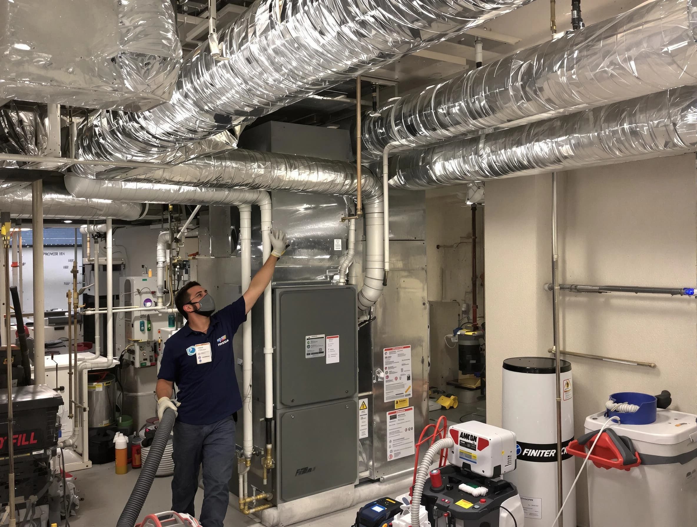 Paradise Valley Air Duct Cleaning specialist performing thorough furnace duct cleaning in a Paradise Valley residence