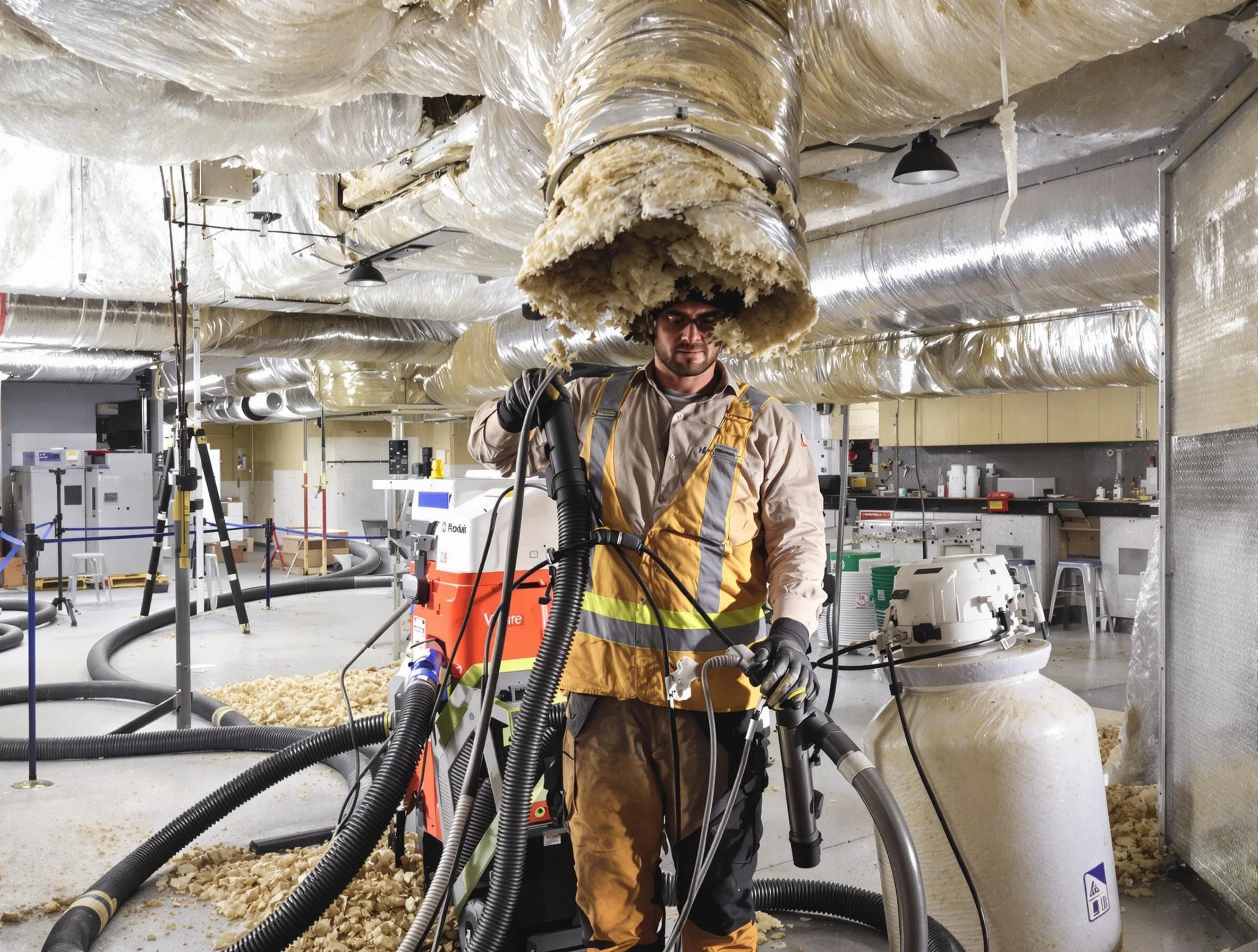 Professional vacuum insulation removal by Paradise Valley Air Duct Cleaning expert in Paradise Valley