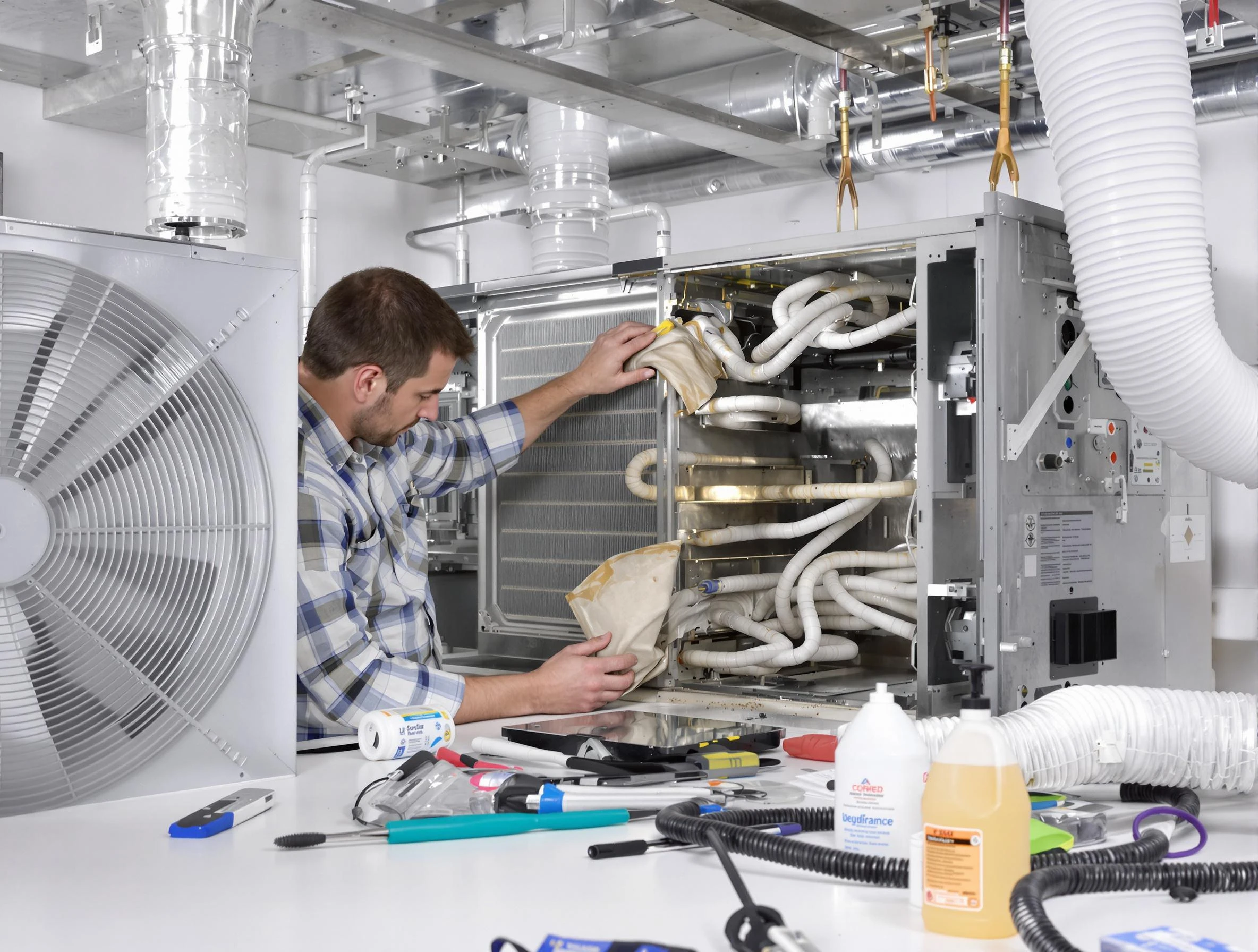 Paradise Valley Air Duct Cleaning specialist performing precision AC coil cleaning in Paradise Valley