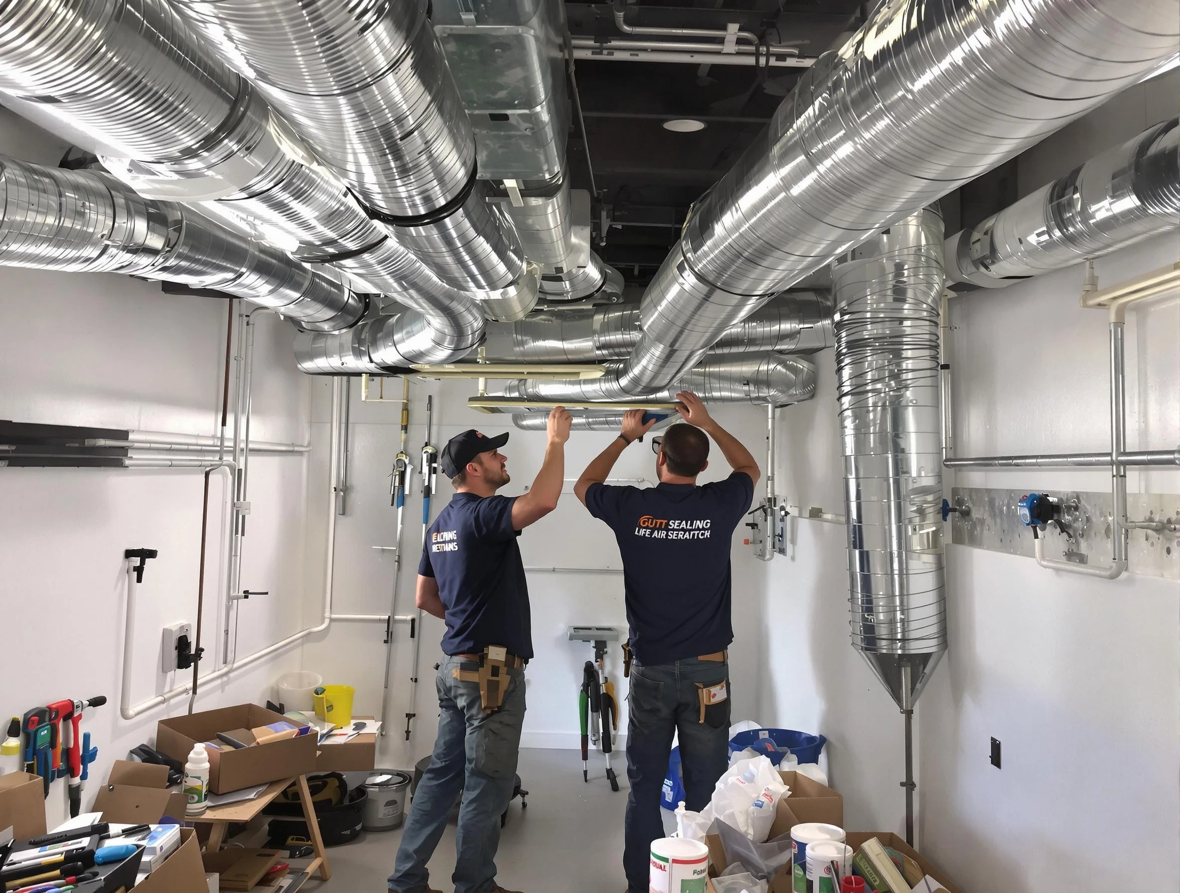 Paradise Valley Air Duct Cleaning technician applying professional duct sealing solutions in Paradise Valley